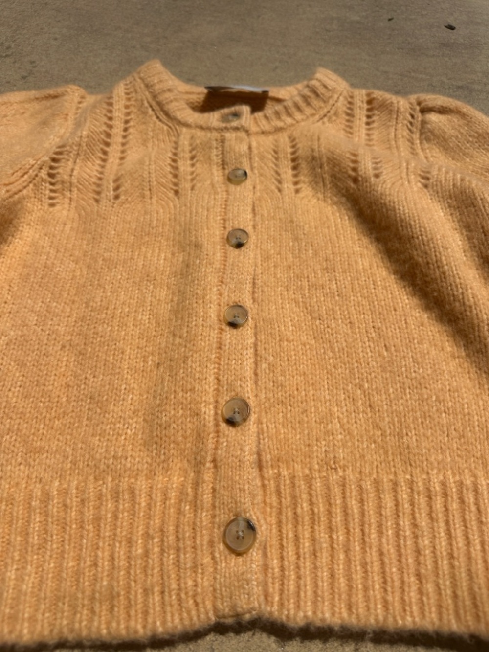 Everlane Peach Knit Button-Up Cardigan - Picture 5 of 5